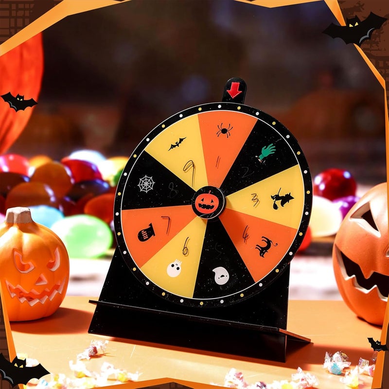 Arrowbash Halloween Acrylic Spinner Prize Wheel Game Set with Dry Erase Marker, Trick or Treat Game, Halloween Party Supplies Indoor Outdoor Decorations Carnival Party Decor - Image 4